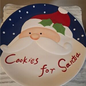 Festive Santa Cookie Plate